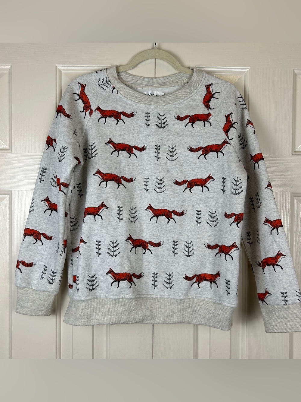 L.A Soul Fox Print Crewneck Sweatshirt